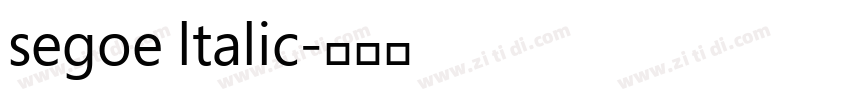 segoe ltalic字体转换